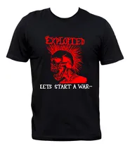 Comprar Remera Negra The Exploited Let's Start A War Hardcore Punk