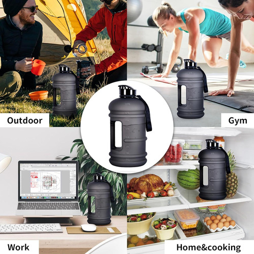 Botella Agua 2 Litros Gimnasio Crossfit Tomar Más Agua