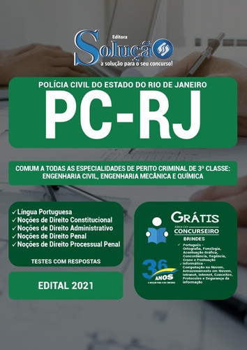 Apostila Pc-rj 2021-comum A Todos Cargos De Perito Criminal 