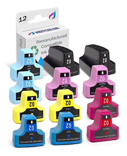 Remanufactured For Hp 02 Ink Cartridges Replacement For...