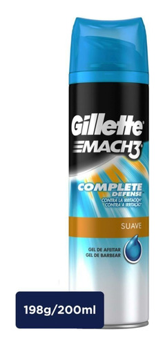 Gillette Gel De Afeitar Mach3 Complete Defense Suave 198 G