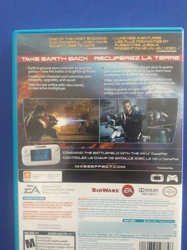 Juego Nintendo Wii U Mass Effect 3 Fisico Original