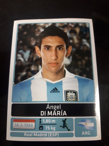 Copa America 2011. Figurita N° 35. Angel Di Maria. Mira!!!
