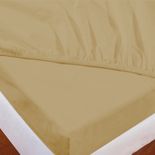 Jogo Cama Percal 600 Fios 100% Algodão Egípcio Solteiro 2 Pç Cor Wood Pearl