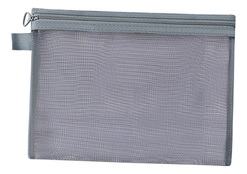2 Bolsa De Cosméticos, Bolsa De Maquillaje De Malla, Gris L