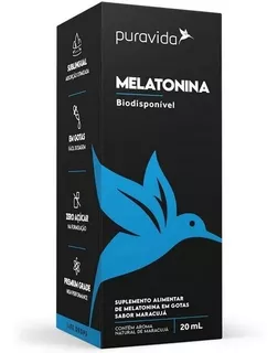 Melatonina Pura Biodisponivel Gotas 20ml 210mcg - Pura Vida