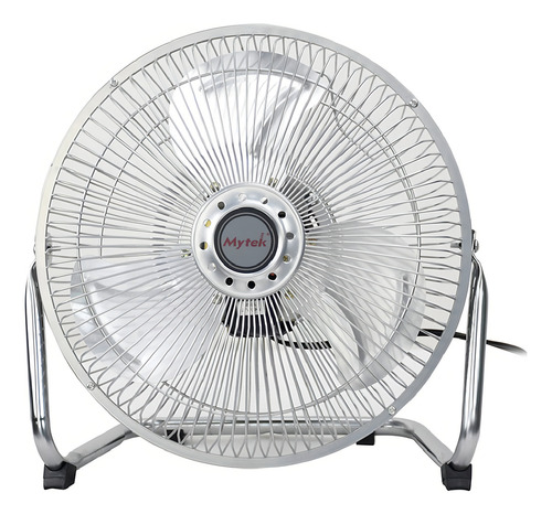 Ventilador De Piso Y Pared Mytek 3336 De 10 Pulgadas 2 En 1 25.4 Cm 60hz Plateado Gris Metal 3