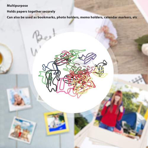 Lindos Clips De Papel, 100 Unidades, Coloridos Y Exquisitos