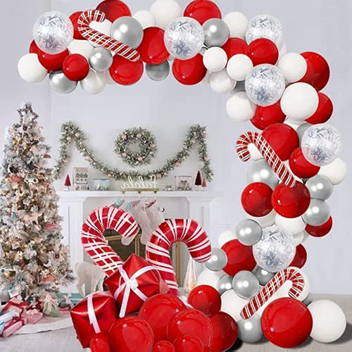 Kit De Arco De Guirnalda De Globos De Navidad Bonropin Con C