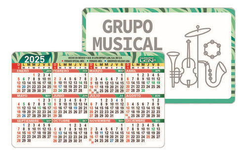 1500 Calendario Len D Bolsillo + Tu Impreso Personal Anli