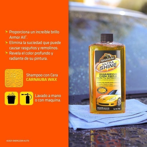 Shampoo Armorall Concentrado + Cera Ultra Brillo 473ml S44