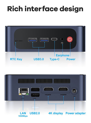 Beelink Mini Pc Sei Pro Processador I5-11320h 500gb Ssd 16gb