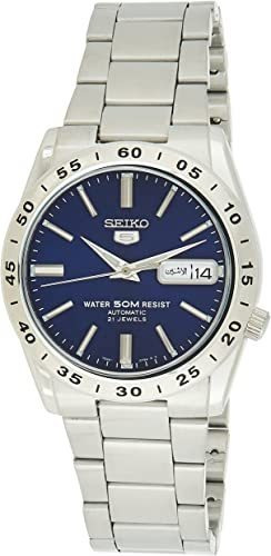 Seiko Snkd99 5 Reloj De Acero Inoxidable Con Esfera Azul