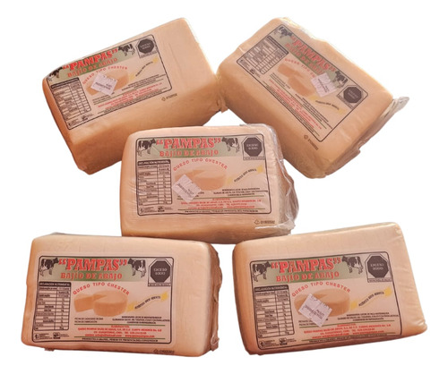 Queso Chester Pampas Bajío 1.1 Kg En Barra