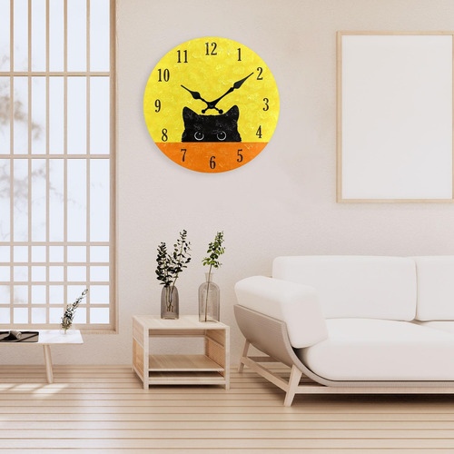 Reloj De Pared Divertido Del Gato, Reloj Decorativo Estilo D