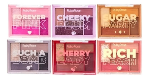 Mini Paleta De Sombras Ojos Such A Palette Ruby Rose 5 Tonos Sugar Party