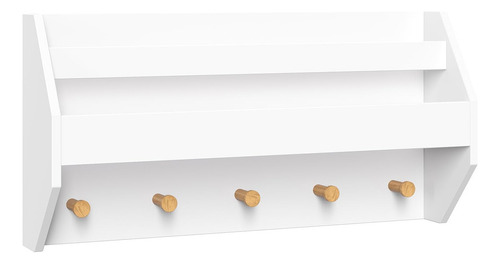 Riverridge Estante De Pared Para Ninos Con Estanteria Y Ganc
