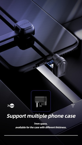 Imagen 8 de 10 de Cable Usb Forma U 180° Gaming Pro Carga Rápida Tipo C