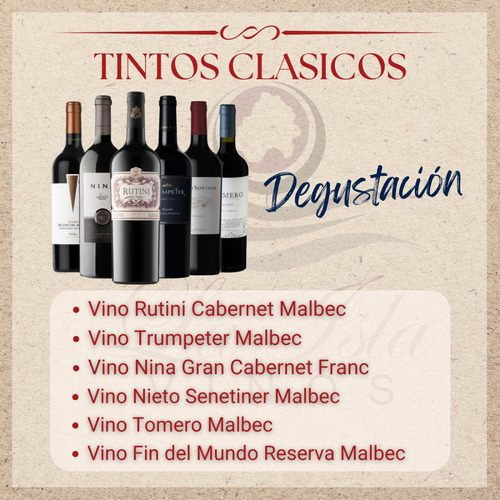 Imagen 3 de 10 de Vinos Caja Degustación Clásica Tintos 6 Botellas --