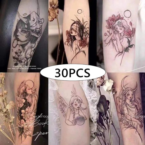 Set 30 Tatoo Temporales 