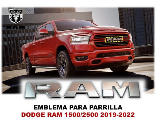 Kit Letras Cromadas Para Parrilla Ram 1500/2500 2019-2022