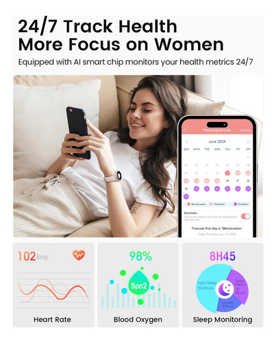 Reloj Inteligente Ruxingx Para Mujer Con Call, Rastreador De
