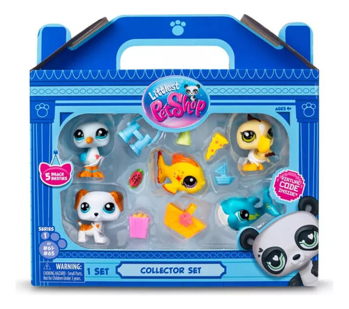 Littlest Pet Shop Amiguitos Mascotas Pack X5 Perro Pez