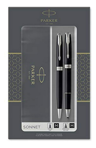 Esfero - Parker Sonnet Duo Gift Set With Ballpoint Pen & Rol