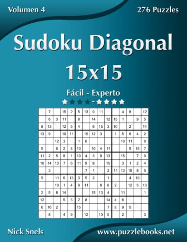 Sudoku Diagonal 15x15 - De Facil A Experto - Volumen 4 - 276