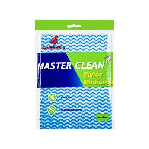 Paños Multiuso Master Clean Rollo Antibaterial 4 Un-super