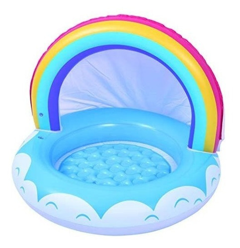 Imagen 4 de 9 de Pileta Inflable Bebe Con Techo Niños Agua Verano Pelotero
