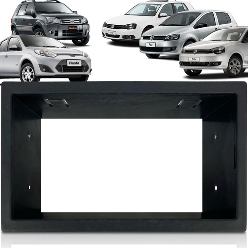Imagem 1 de 10 de Moldura Painel 2 Din Multimidia Dvd Golf Polo Bora Ecosport Fiesta Fox Para Aparelhos Padrão Japonês