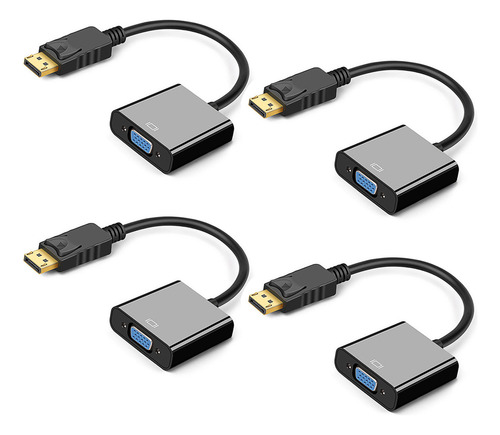 Adaptador Dp Displayport A Vga 4 Piezas