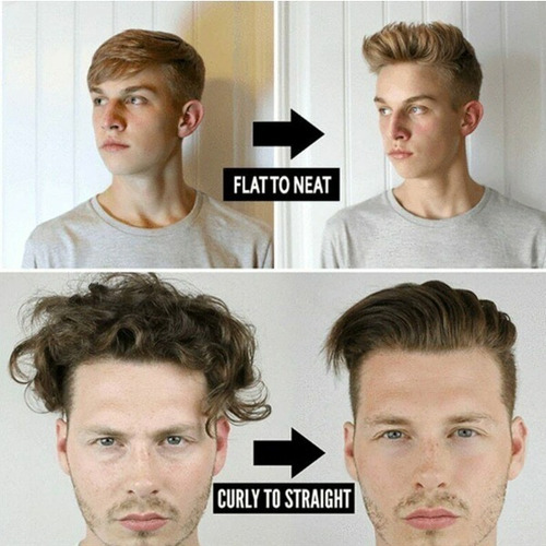 Imagen 2 de 7 de Cepillo Alisador Hombre Cabello Barba Pelo Estilo