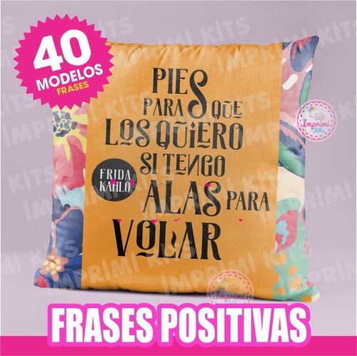 Plantillas Para Sublimar Almohadones Frases Positivas Regalo