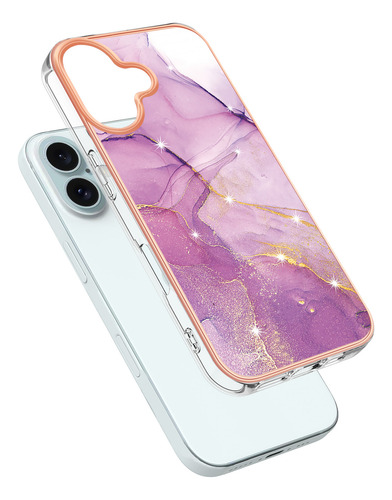 Capa Para Telefone À Prova De Choque Com Estampa De Mármore