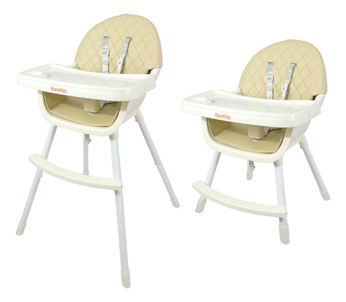 Silla De Comer Bebe 3 En 1 Bandeja Extraible Tela Lavable Color Beige CREAM BEIGE
