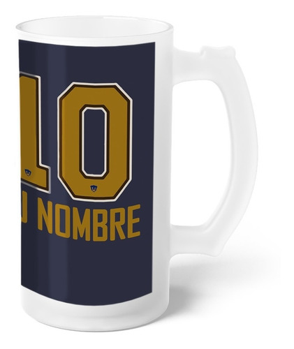 Tarro Cervecero Club Pumas Nombre Editable, Envió Gratis!