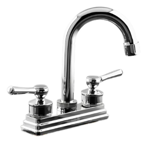 Llave Mezcladora Lavabo Berlin Grifo Curvo Cromo Color Plateado