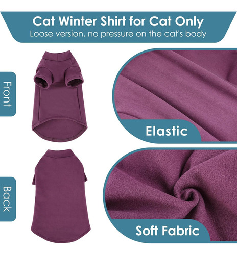 Sudadera Para Gato Sphynx Sin Pelo, Talla M, Color Púrpura,
