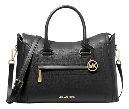 Cartera Grande De Cuero Carine De Michael Kors (negro)