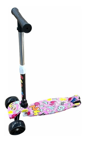 Monopatín de pie Crusec Scooter Deluxe Led  Triscooter Para Niño  rosa para niños