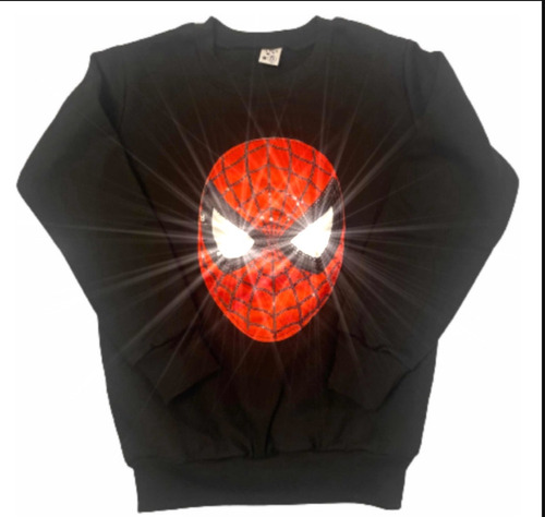 Buzo Con Luces Led Spiderman Cara Talles Del 4 Al 14! + Pers