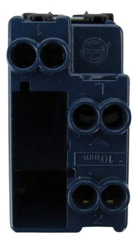 Placa Azul Con Conmutador Y 2 Módulo Ciego Metal Vimar Arke Color Azul Mate Y Aluminio Corriente Nominal 16 A Voltaje Nominal 250v