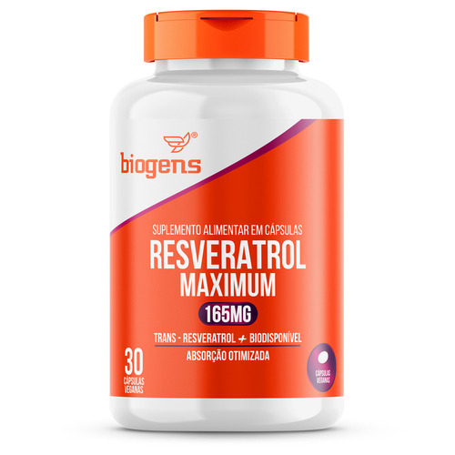 Resveratrol Maximum, 165 mg de trans-resveratrol + Absorción optimizada, 30 cápsulas veganas, Biogen