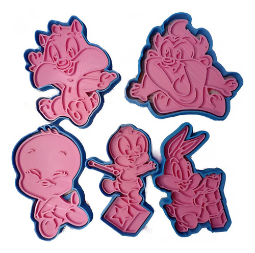 Set X5 Cortantes Looney Tunes Bebes