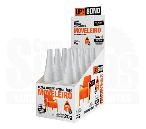 Imagem 3 de 3 de Cola Moveleiro Adesivo Instantâneo Bico A 20g Up Bond