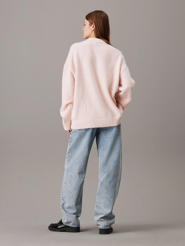 Suéter Color Rosa Calvin Klein Relaxed De Mujer
