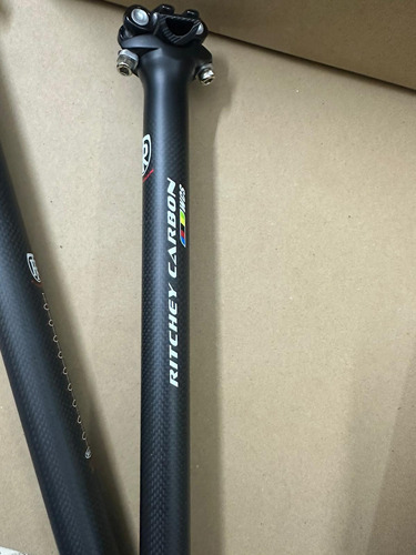 Caño Fibra De Carbono De Asiento Bicicleta 400x31.6mm Negro