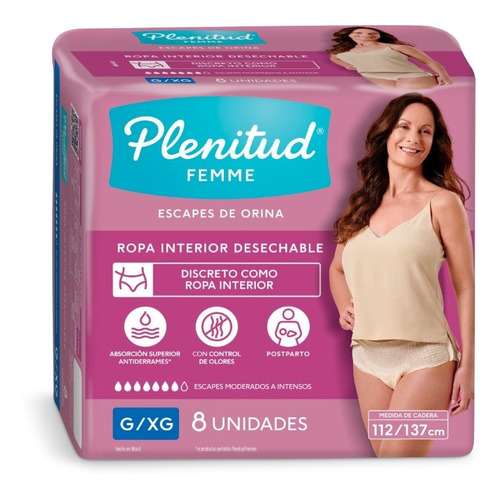 Plenitud Mujer Ropa Interior Femme X 8 Unidades